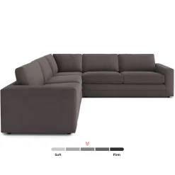 Riley 114" Velvet Corner Sectional - Hale Warm Gray