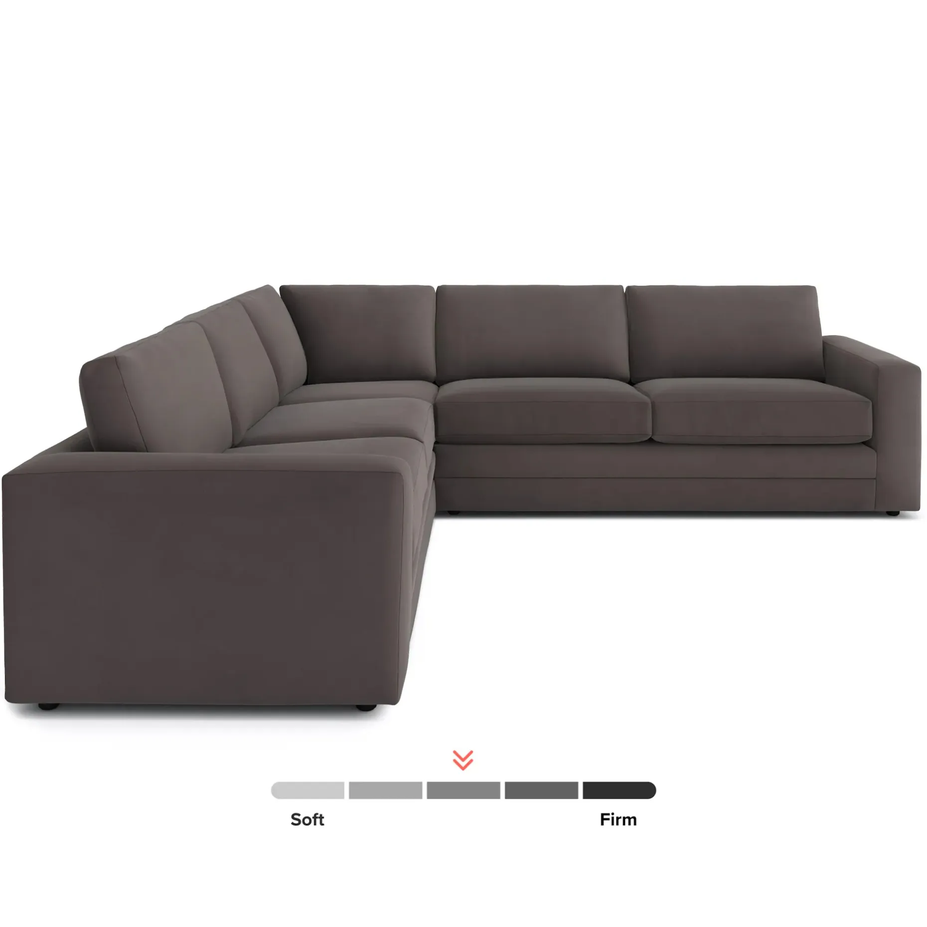 Riley 114" Velvet Corner Sectional - Hale Warm Gray