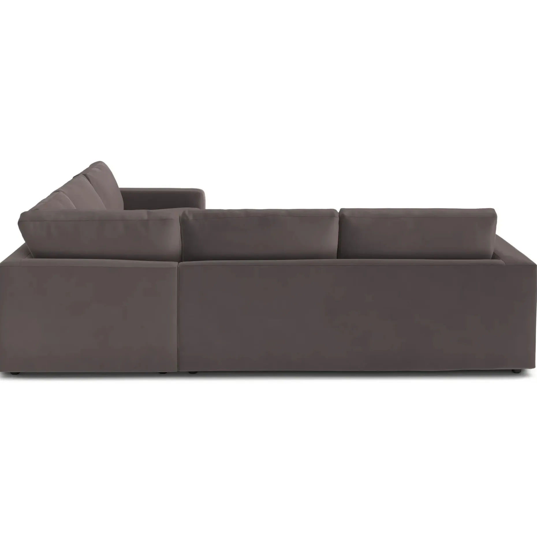 Riley 114" Velvet Corner Sectional - Hale Warm Gray