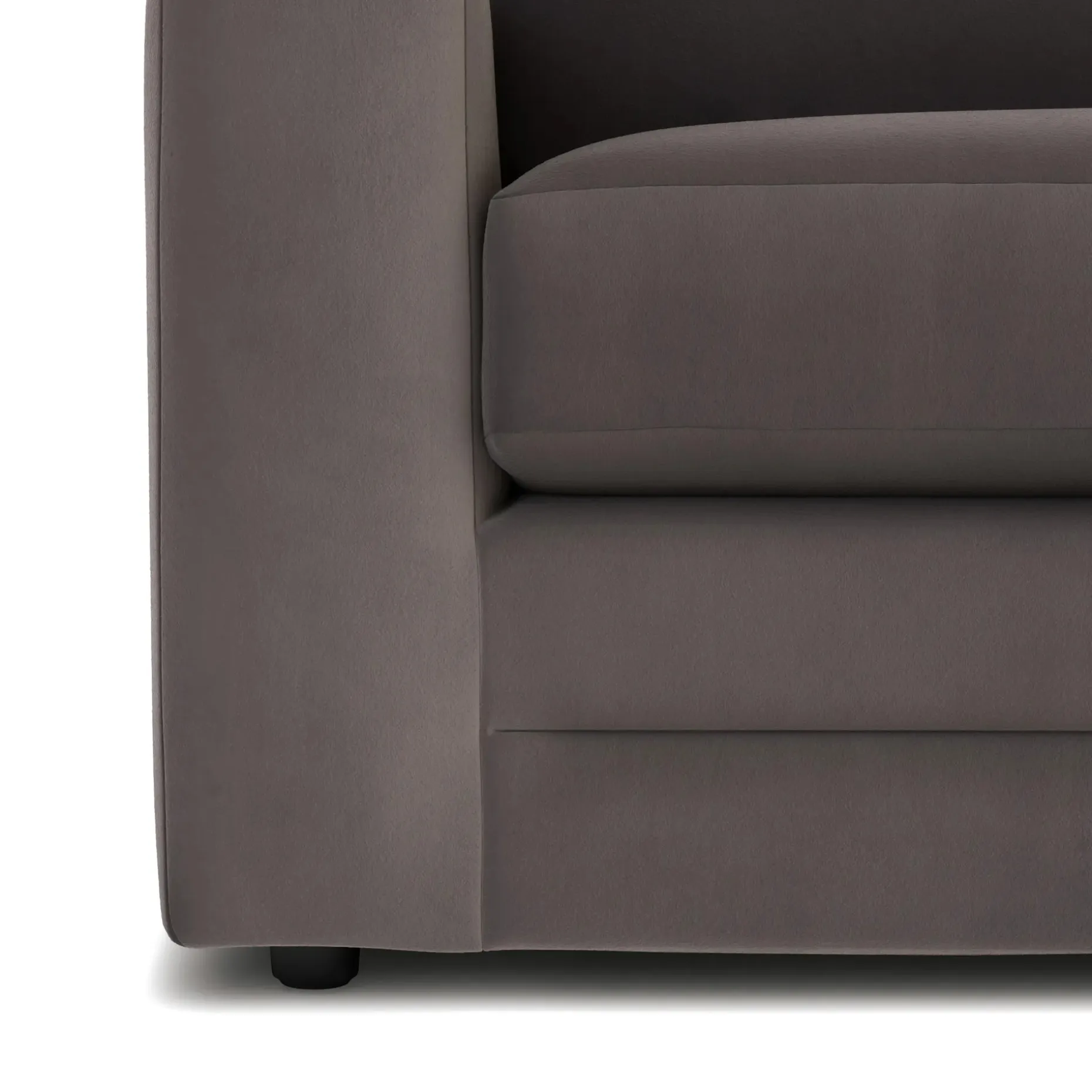 Riley 114" Velvet Corner Sectional - Hale Warm Gray