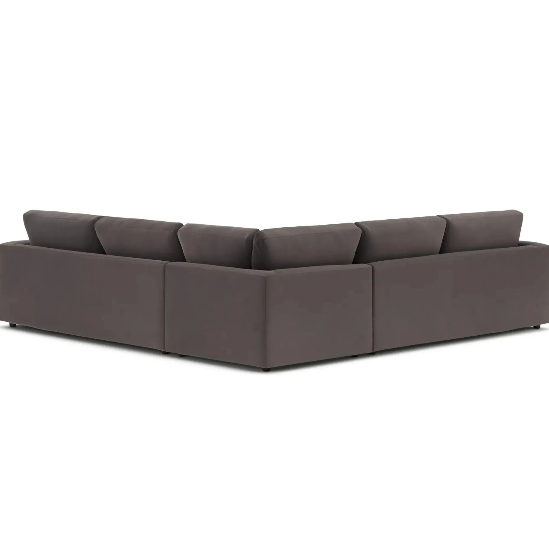 Riley 114" Velvet Corner Sectional - Hale Warm Gray