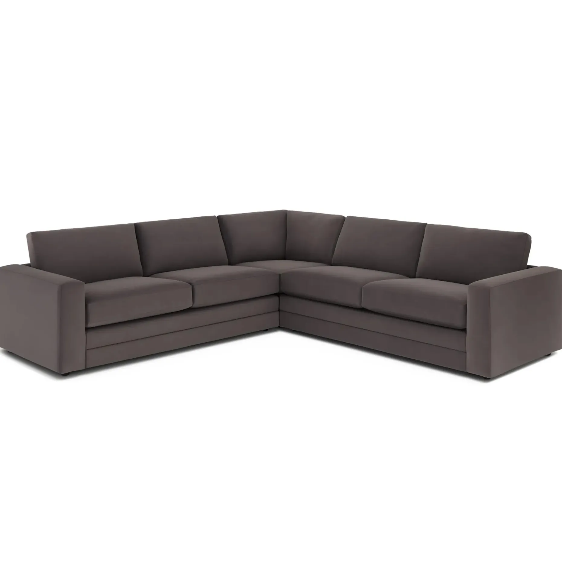 Riley 114" Velvet Corner Sectional - Hale Warm Gray