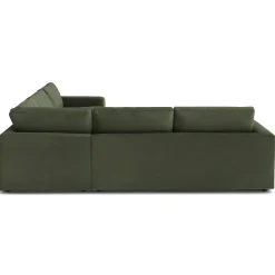 Riley 114" Velvet Corner Sectional - Hale Fir Green