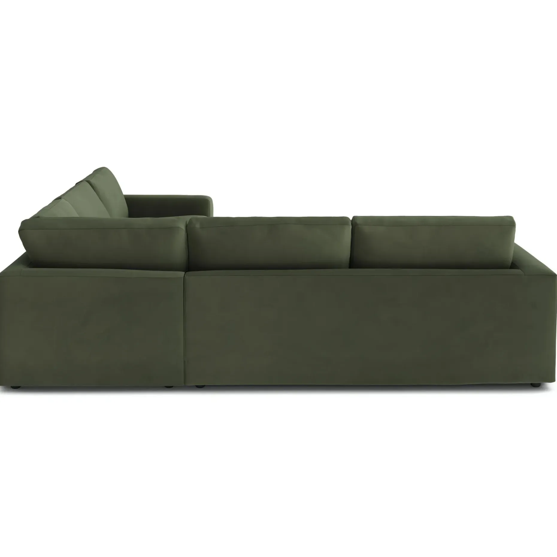 Riley 114" Velvet Corner Sectional - Hale Fir Green