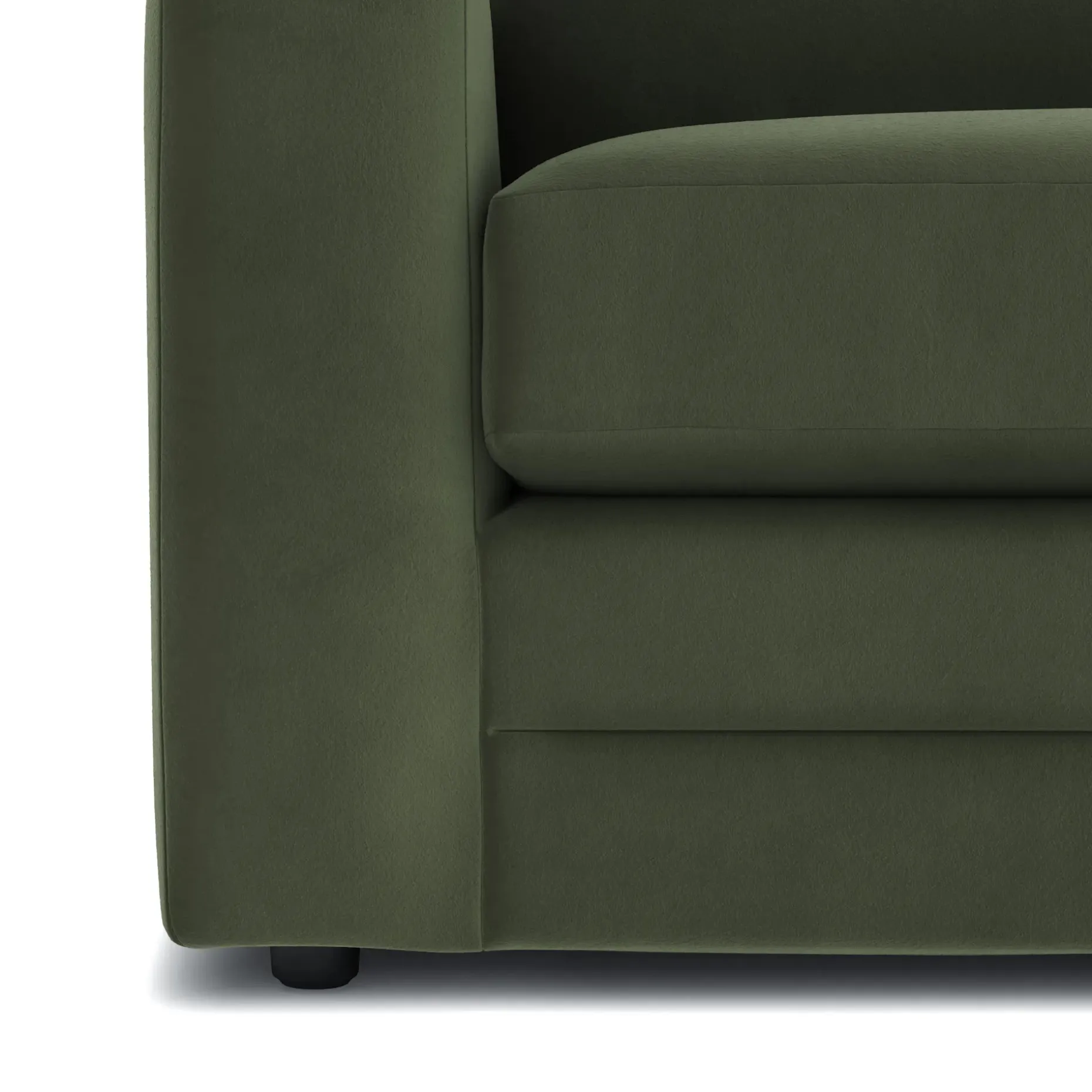 Riley 114" Velvet Corner Sectional - Hale Fir Green