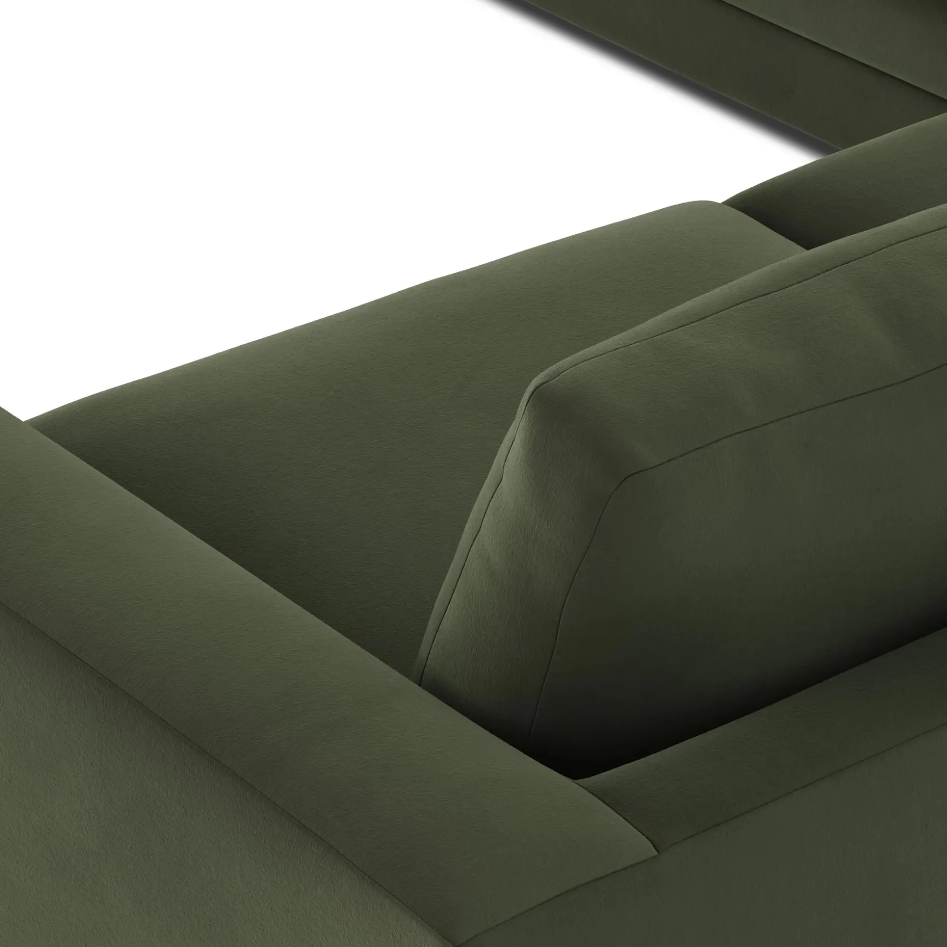 Riley 114" Velvet Corner Sectional - Hale Fir Green