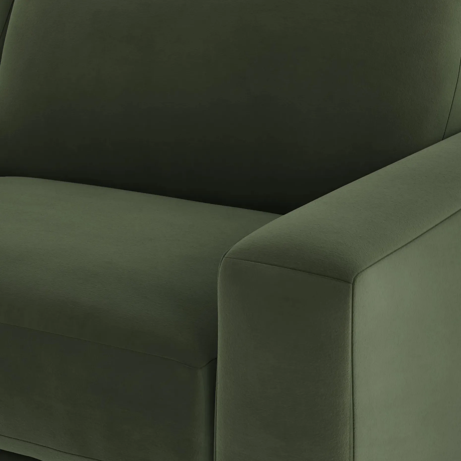 Riley 114" Velvet Corner Sectional - Hale Fir Green
