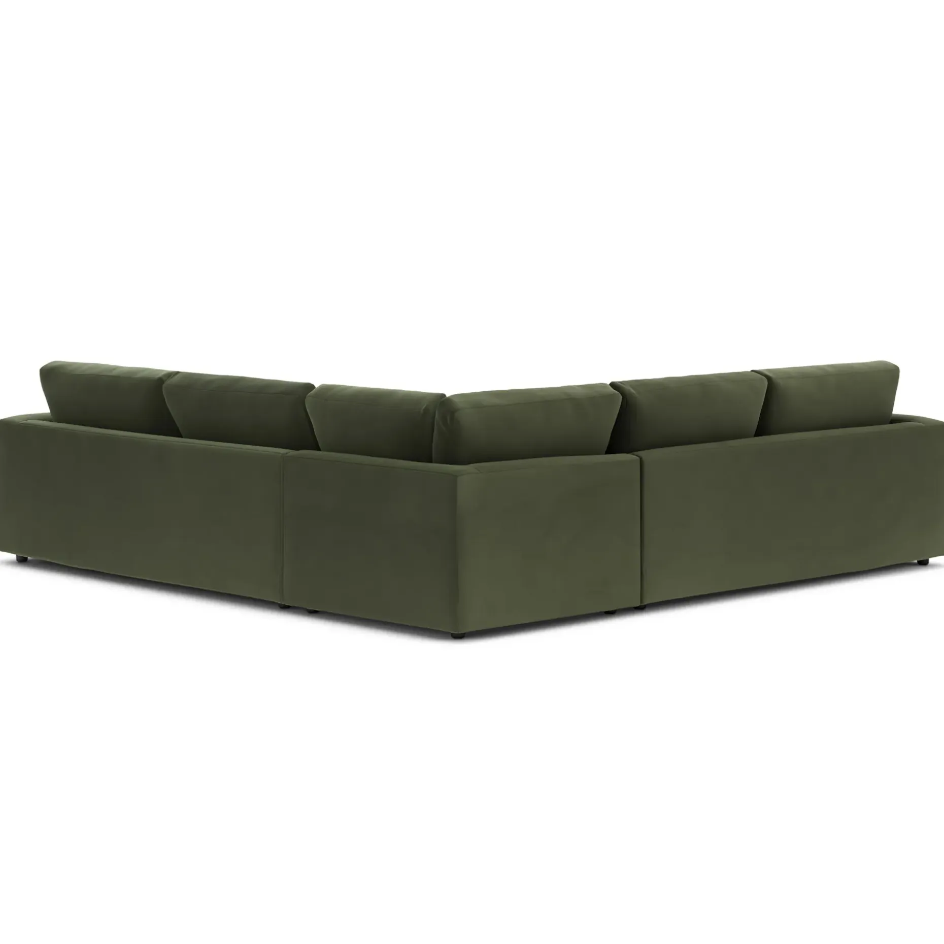 Riley 114" Velvet Corner Sectional - Hale Fir Green