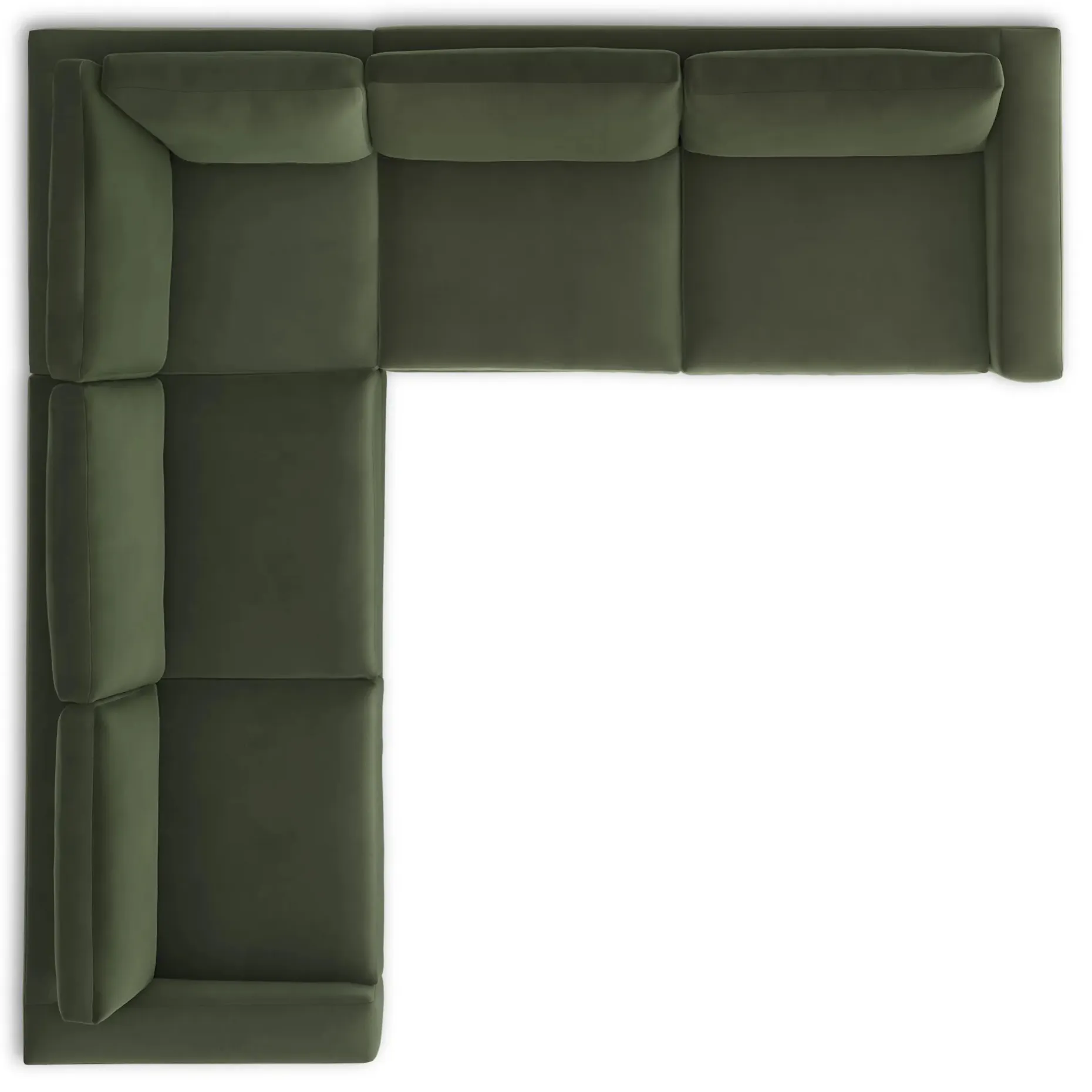 Riley 114" Velvet Corner Sectional - Hale Fir Green