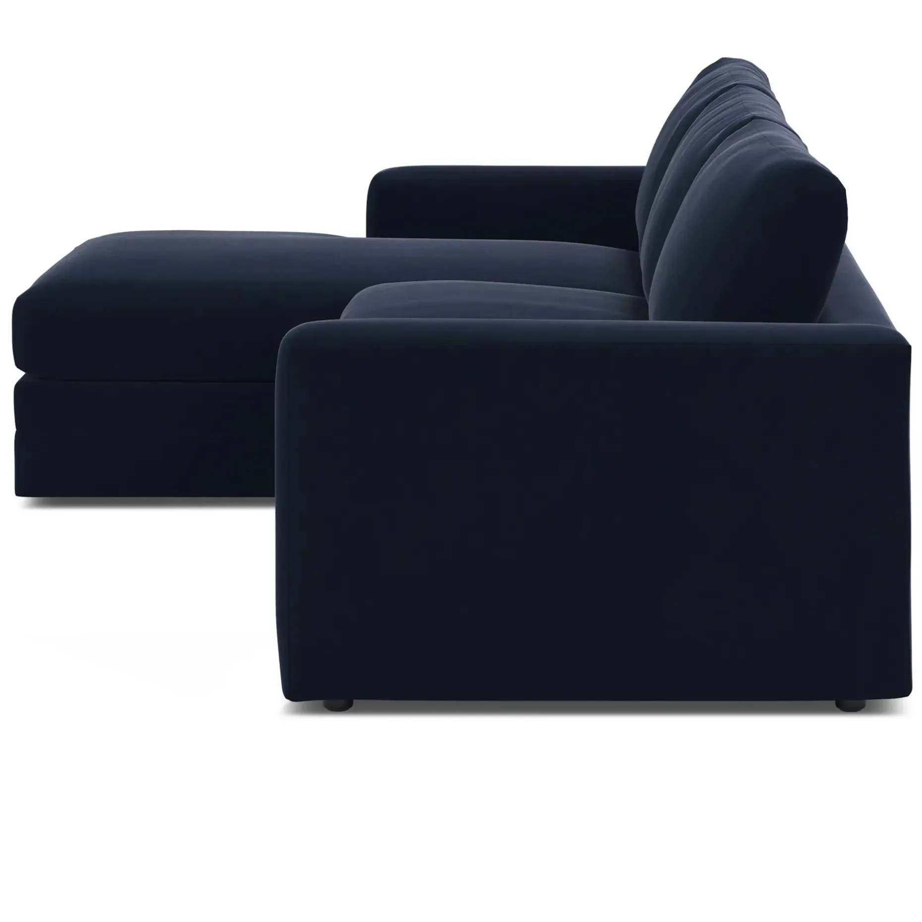 Riley 118.5" Velvet Left Sectional - Hale Ink