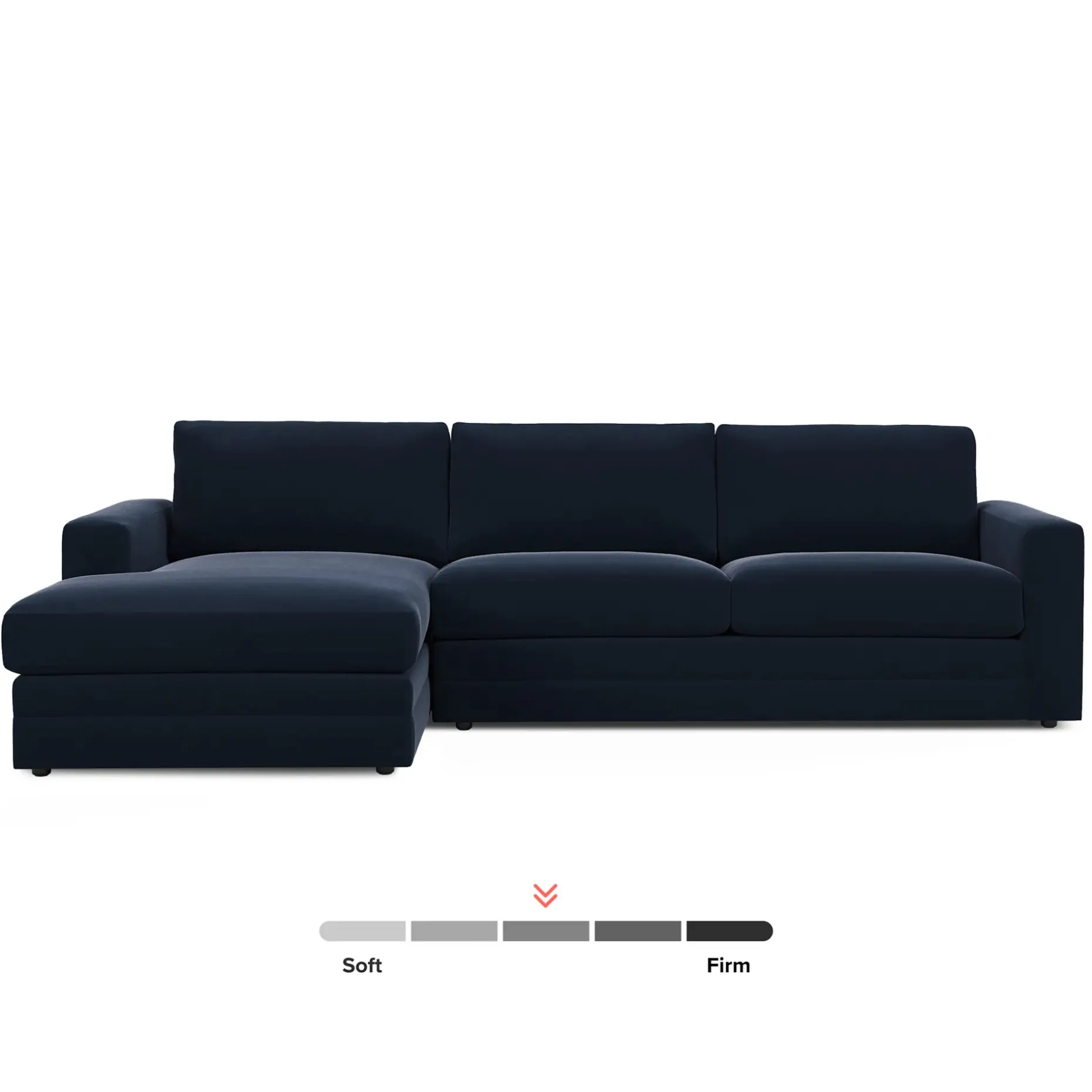 Riley 118.5" Velvet Left Sectional - Hale Ink