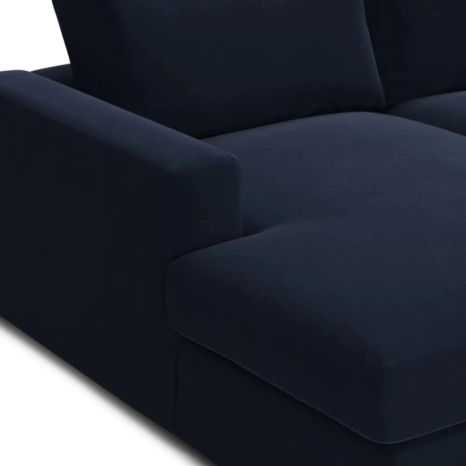 Riley 118.5" Velvet Left Sectional - Hale Ink