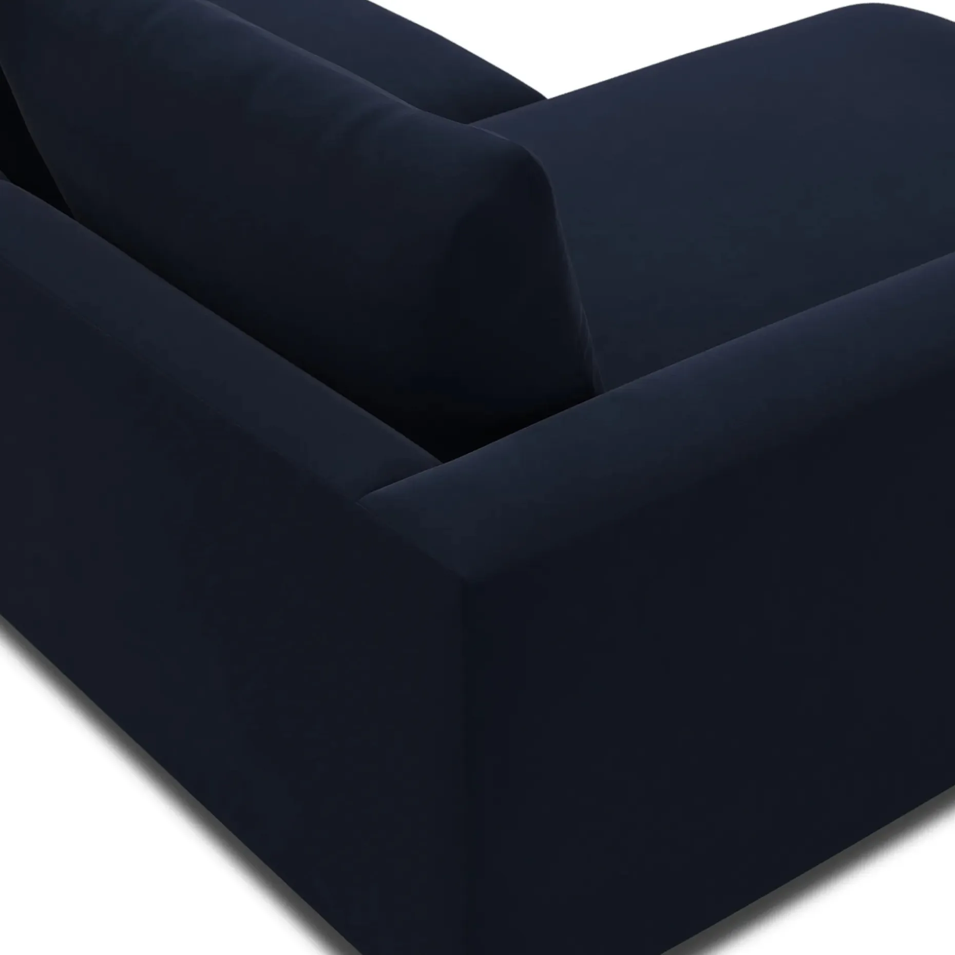 Riley 118.5" Velvet Left Sectional - Hale Ink