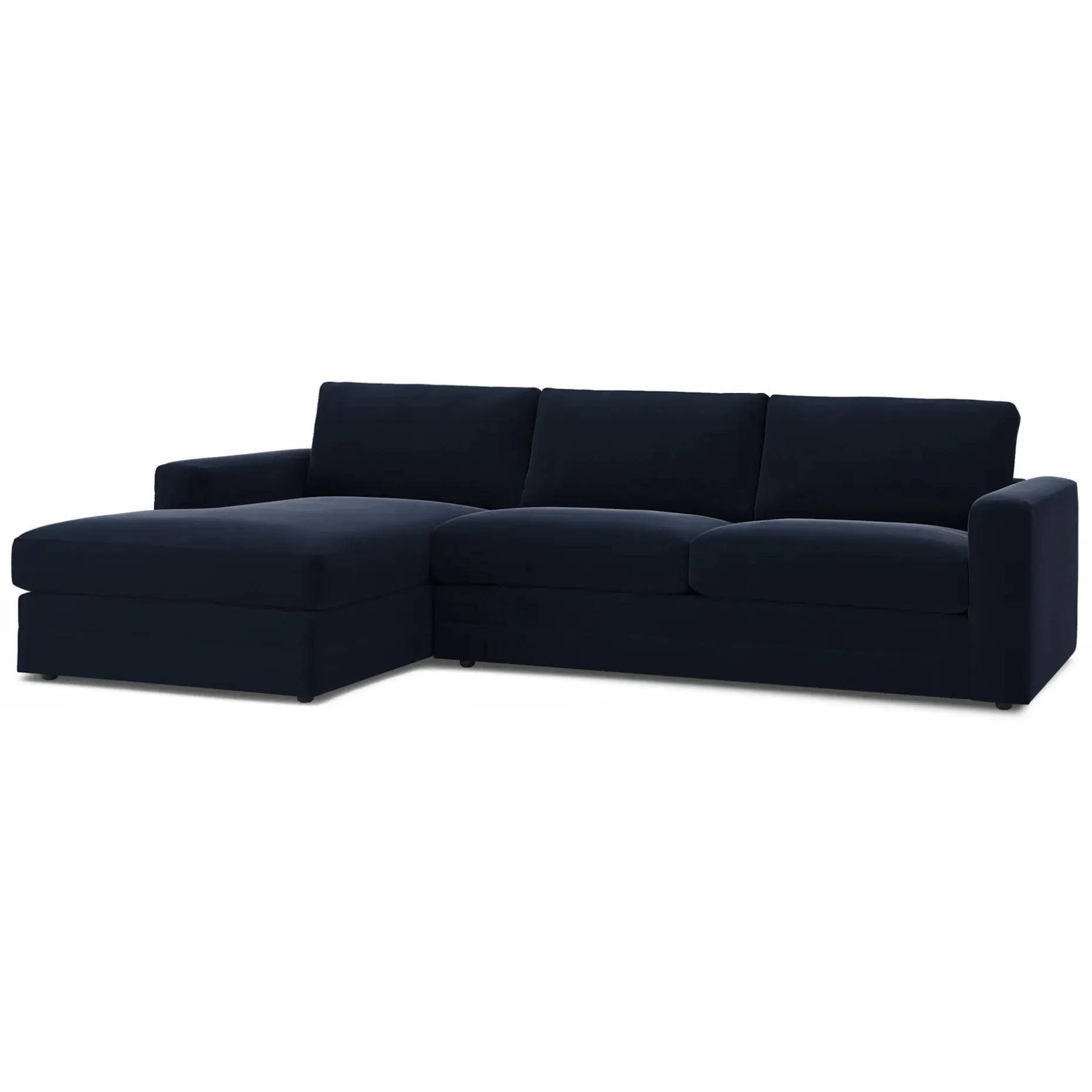 Riley 118.5" Velvet Left Sectional - Hale Ink