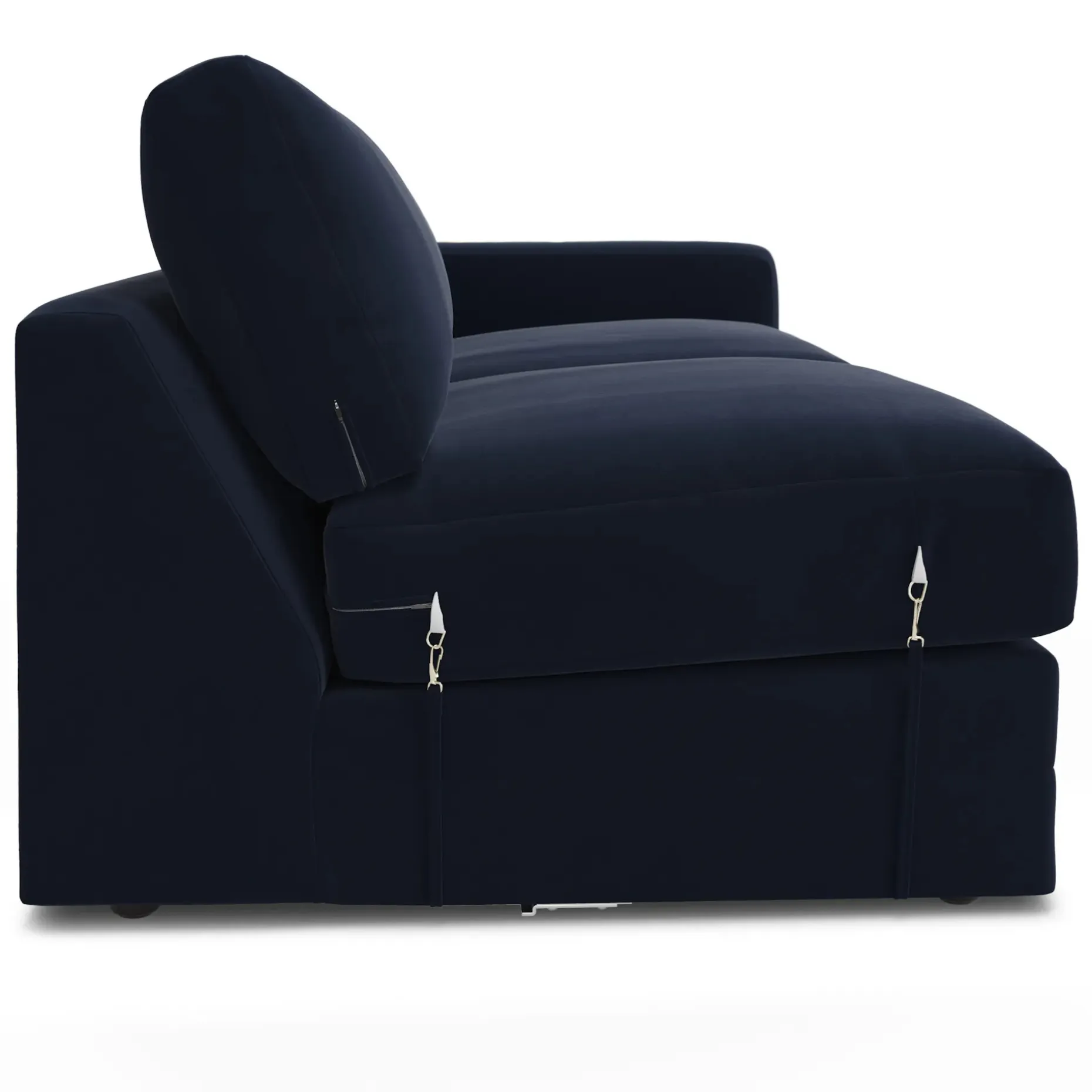 Riley 118.5" Velvet Left Sectional - Hale Ink