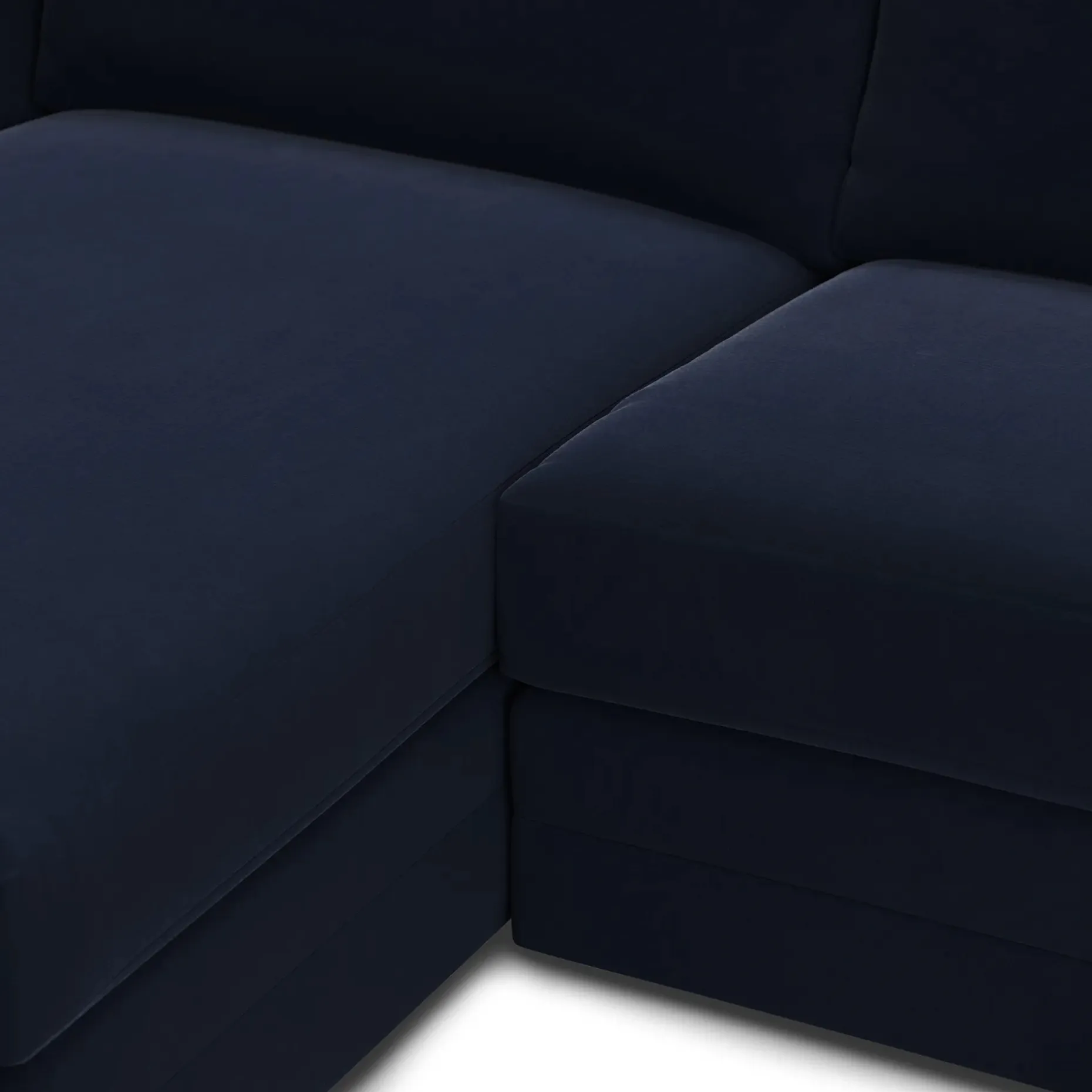 Riley 118.5" Velvet Left Sectional - Hale Ink