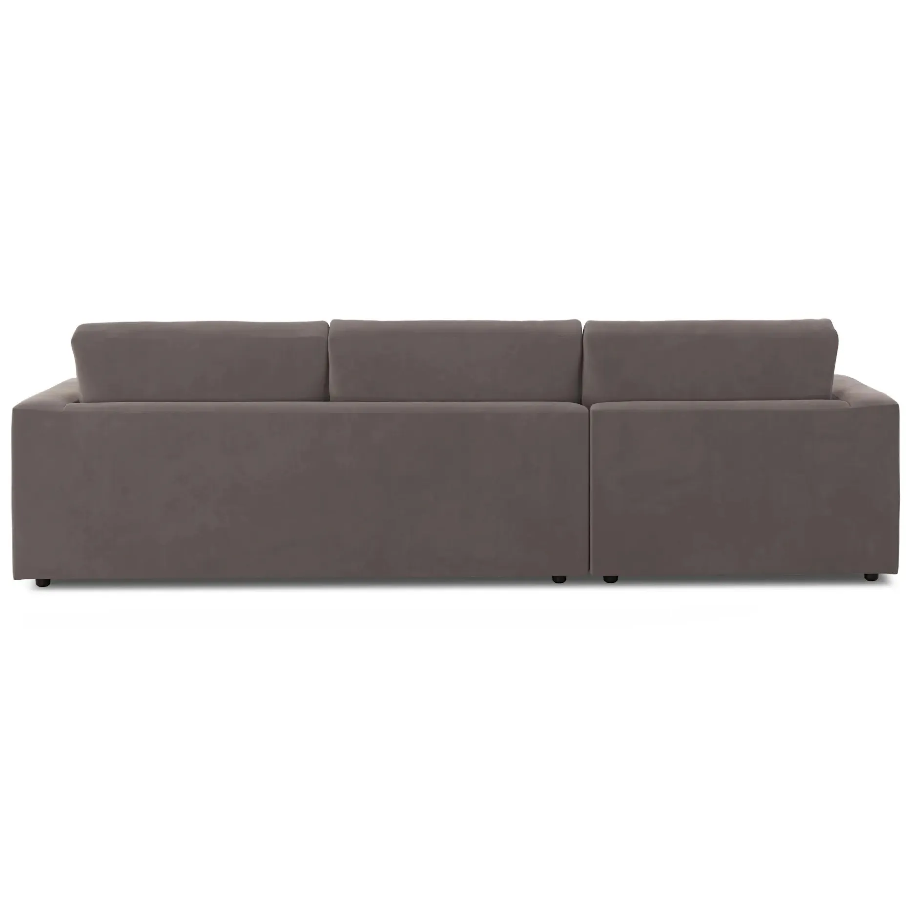 Riley 118.5" Velvet Left Sectional - Hale Warm Gray