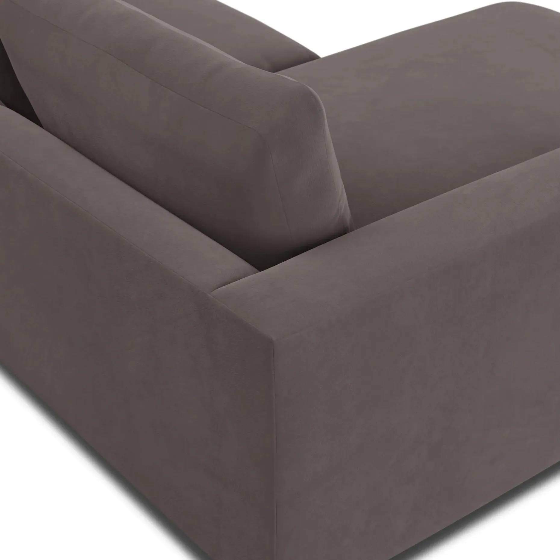 Riley 118.5" Velvet Left Sectional - Hale Warm Gray
