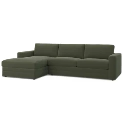 Riley 118.5" Velvet Left Sectional - Hale Fir Green