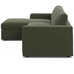 Riley 118.5" Velvet Left Sectional - Hale Fir Green