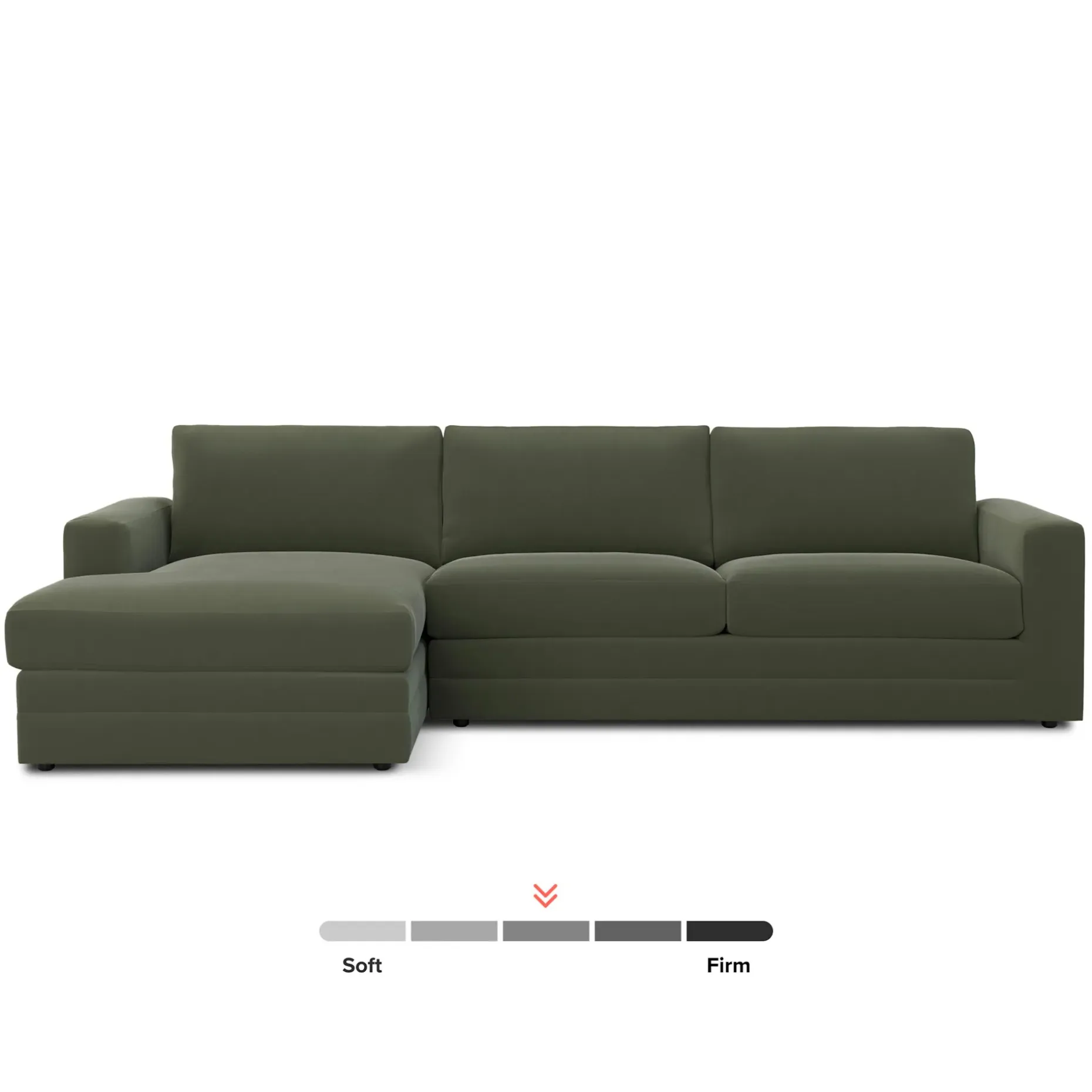 Riley 118.5" Velvet Left Sectional - Hale Fir Green