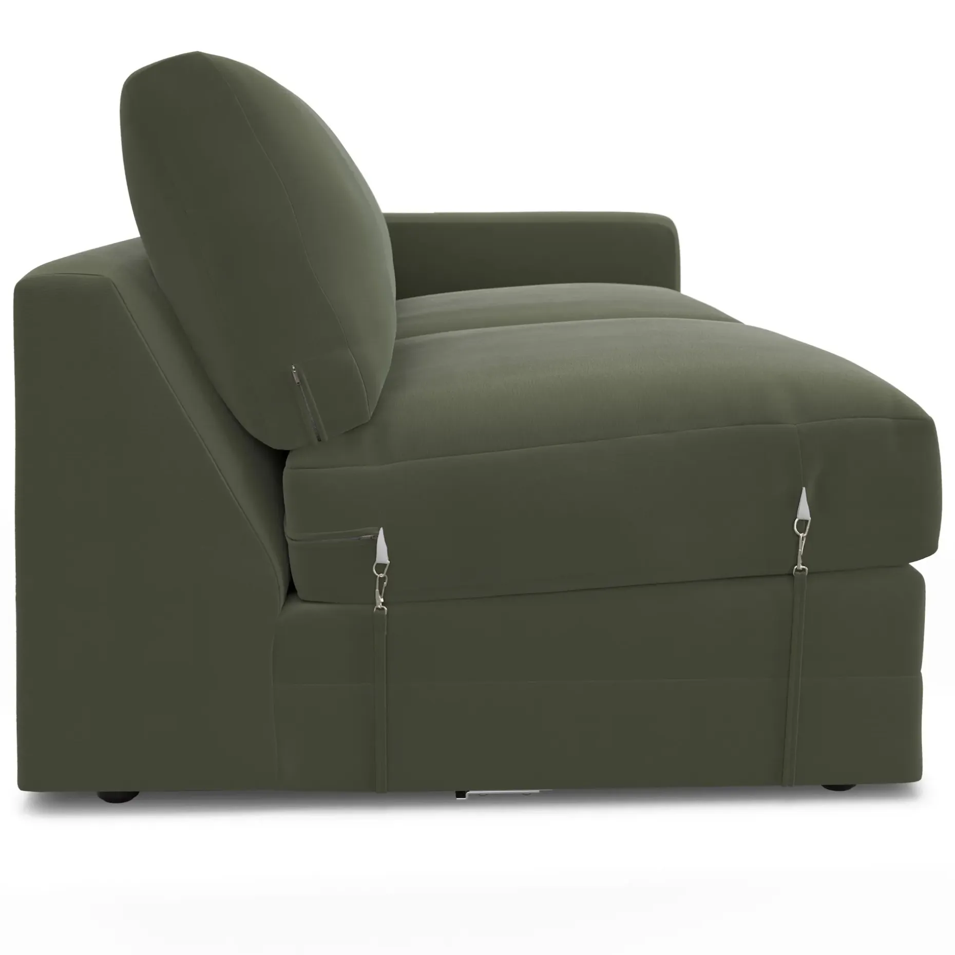 Riley 118.5" Velvet Left Sectional - Hale Fir Green