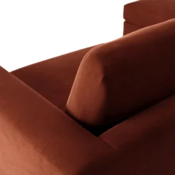 Riley 118.5" Velvet Left Sectional - Hale Rust