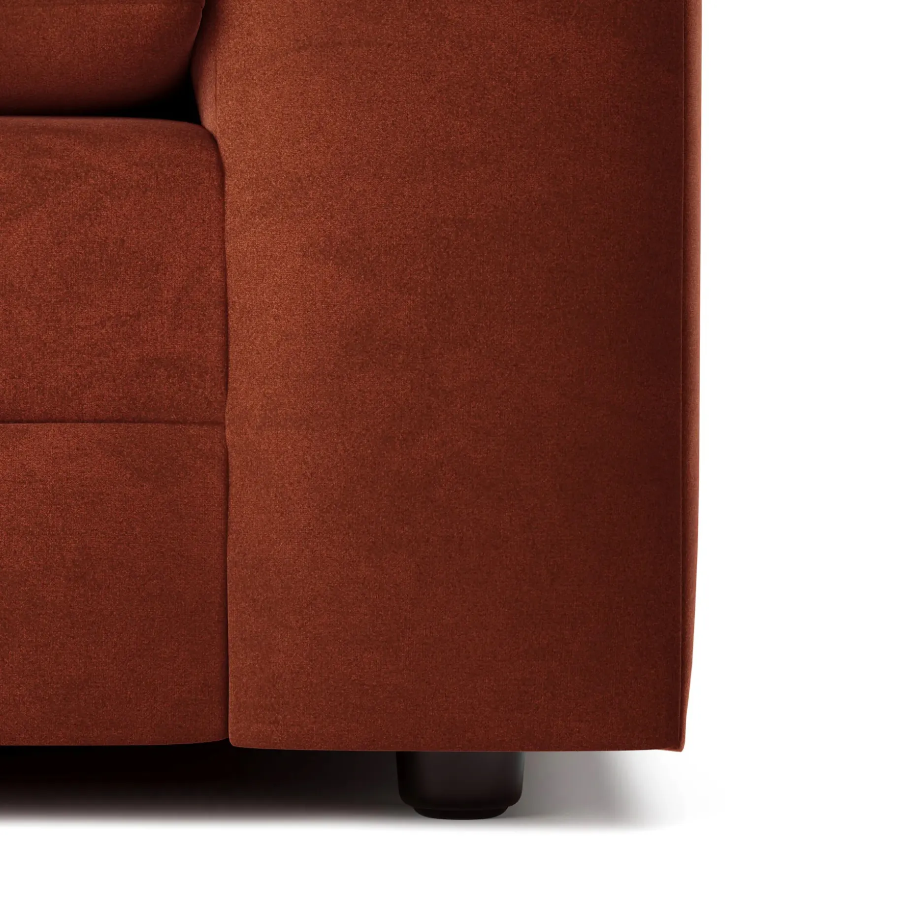 Riley 118.5" Velvet Left Sectional - Hale Rust