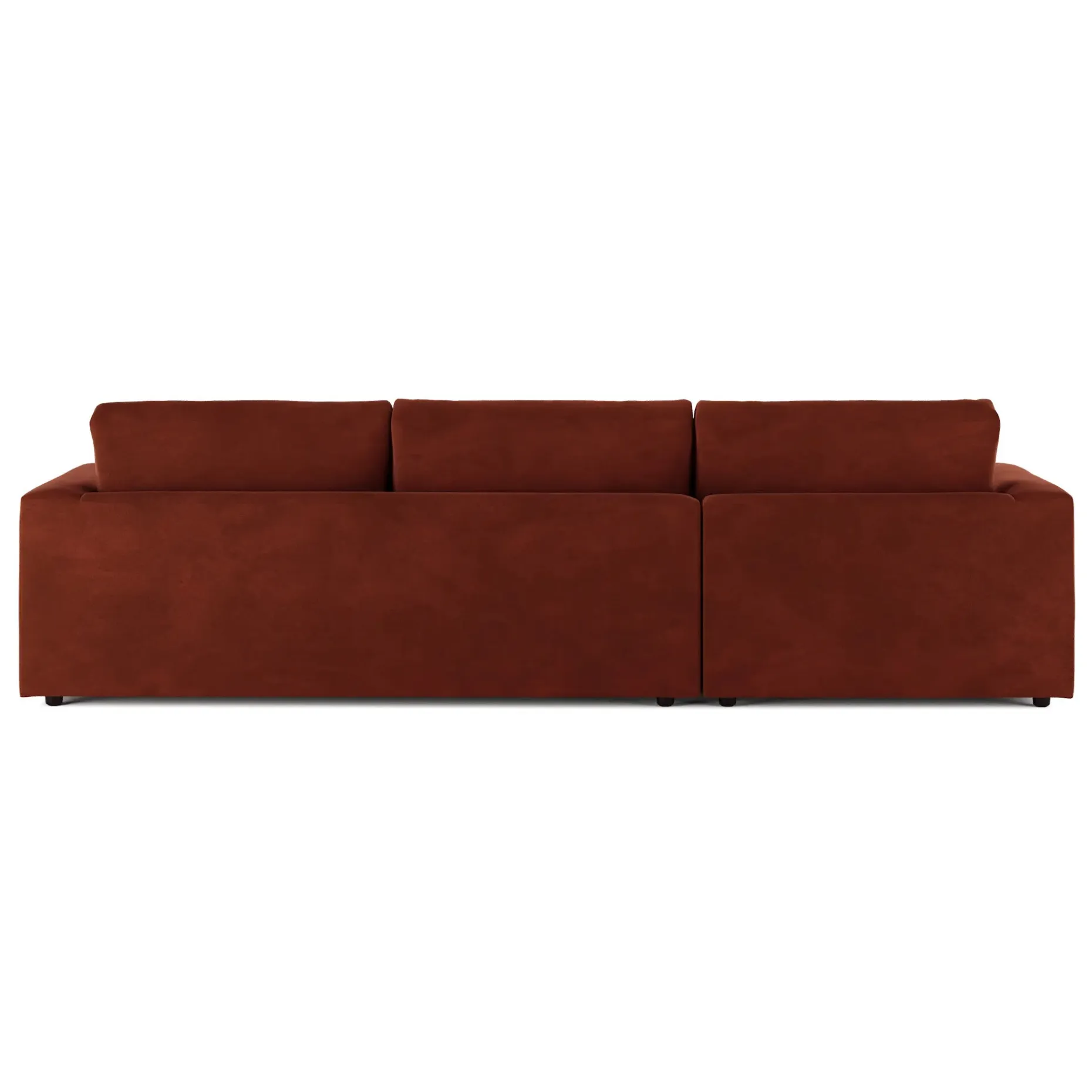 Riley 118.5" Velvet Left Sectional - Hale Rust
