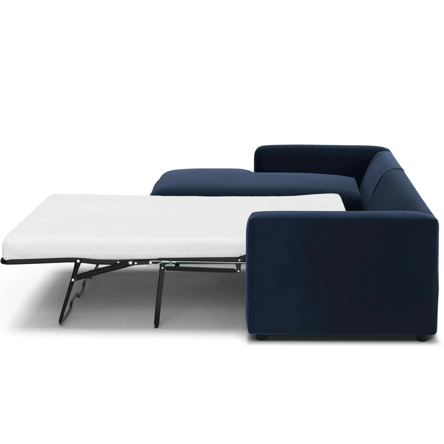 Riley 118" Velvet Left Storage Sleeper Sectional - Hale Ink