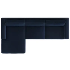 Riley 118" Velvet Left Storage Sleeper Sectional - Hale Ink