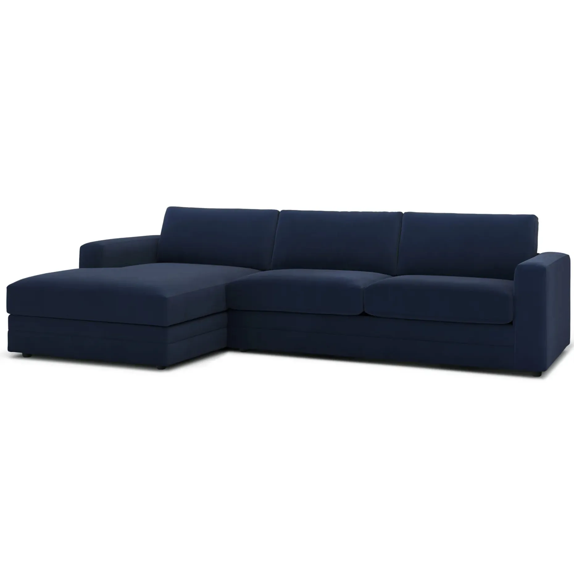 Riley 118" Velvet Left Storage Sleeper Sectional - Hale Ink