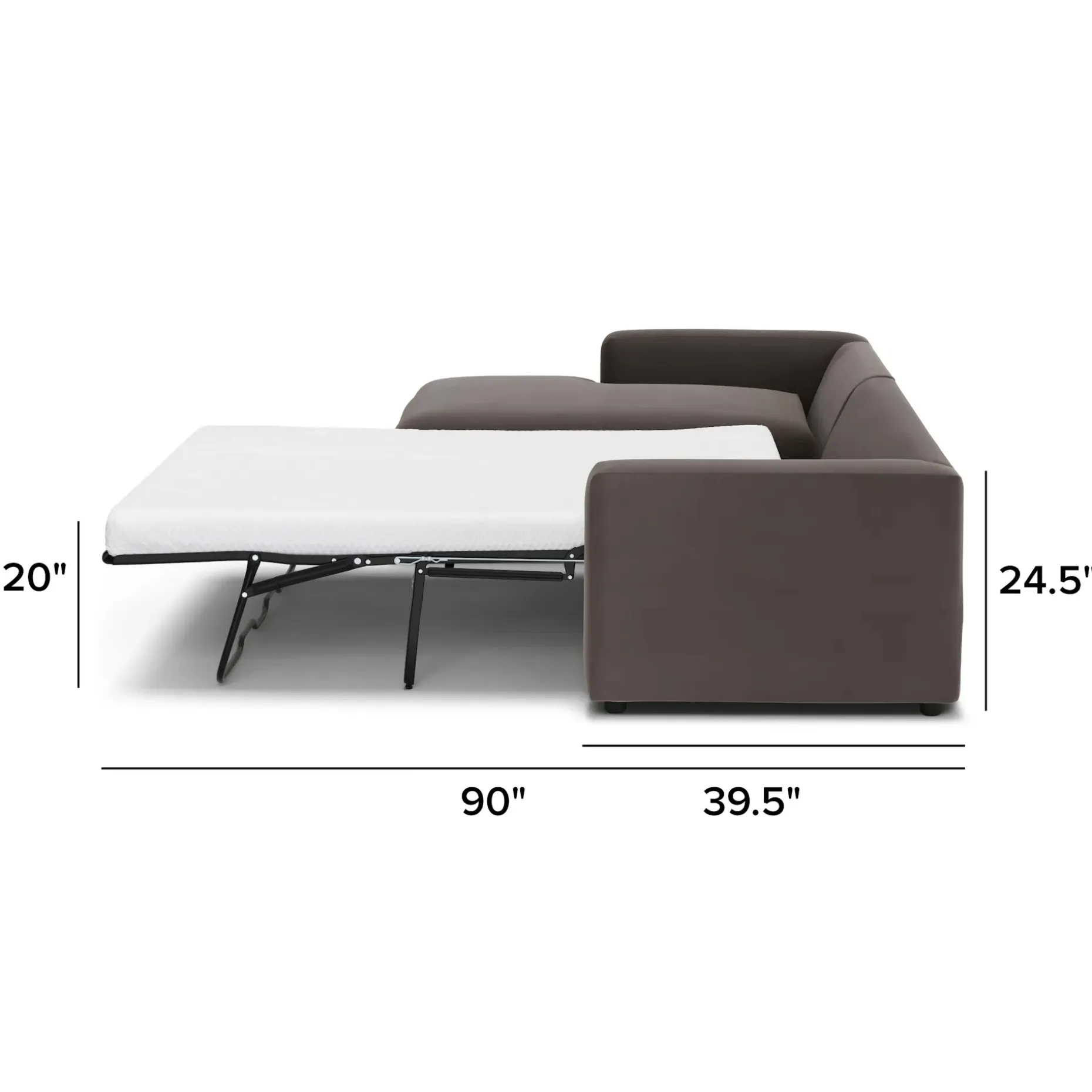 Riley 118" Velvet Left Storage Sleeper Sectional - Hale Warm Gray