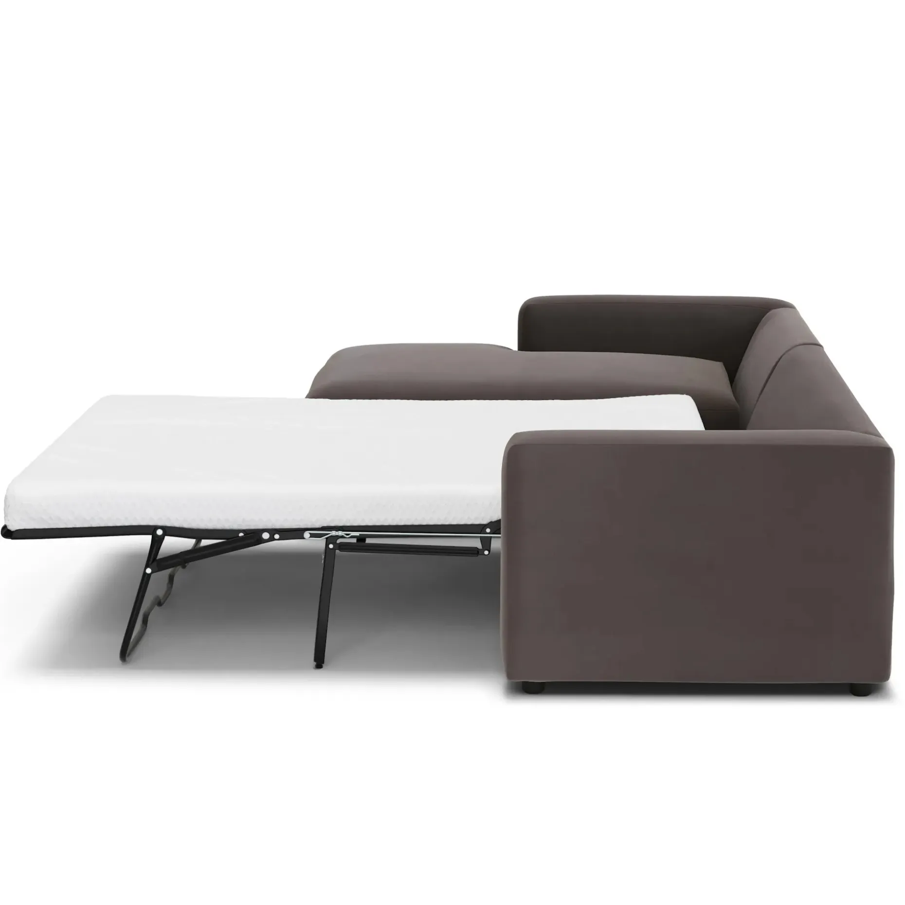 Riley 118" Velvet Left Storage Sleeper Sectional - Hale Warm Gray