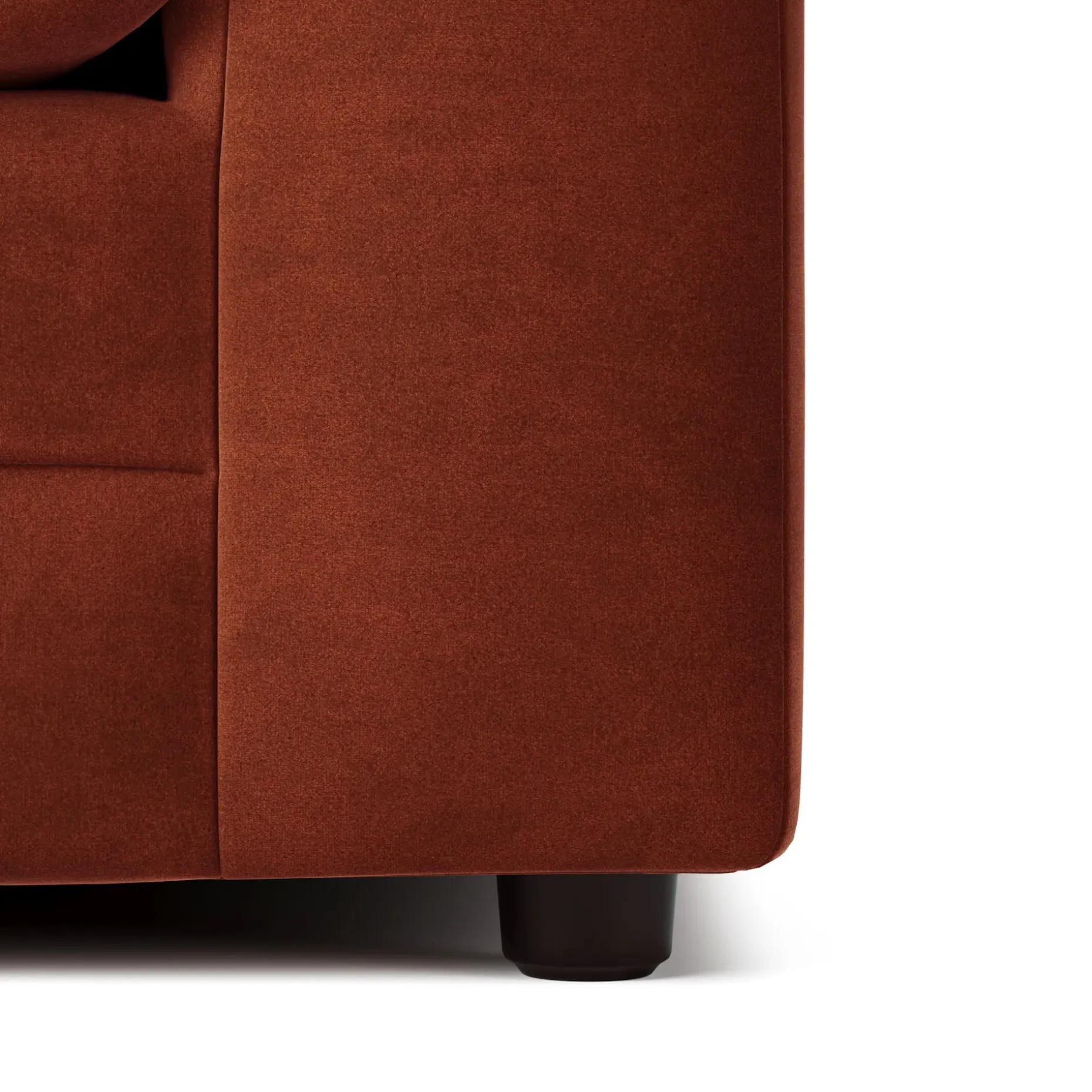 Riley 118" Velvet Left Storage Sleeper Sectional - Hale Rust