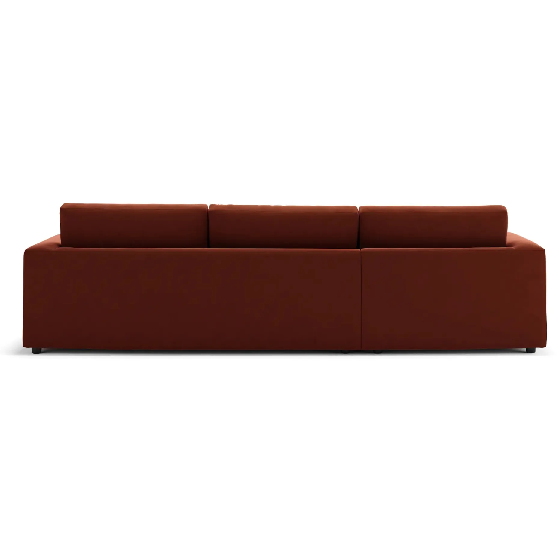 Riley 118" Velvet Left Storage Sleeper Sectional - Hale Rust
