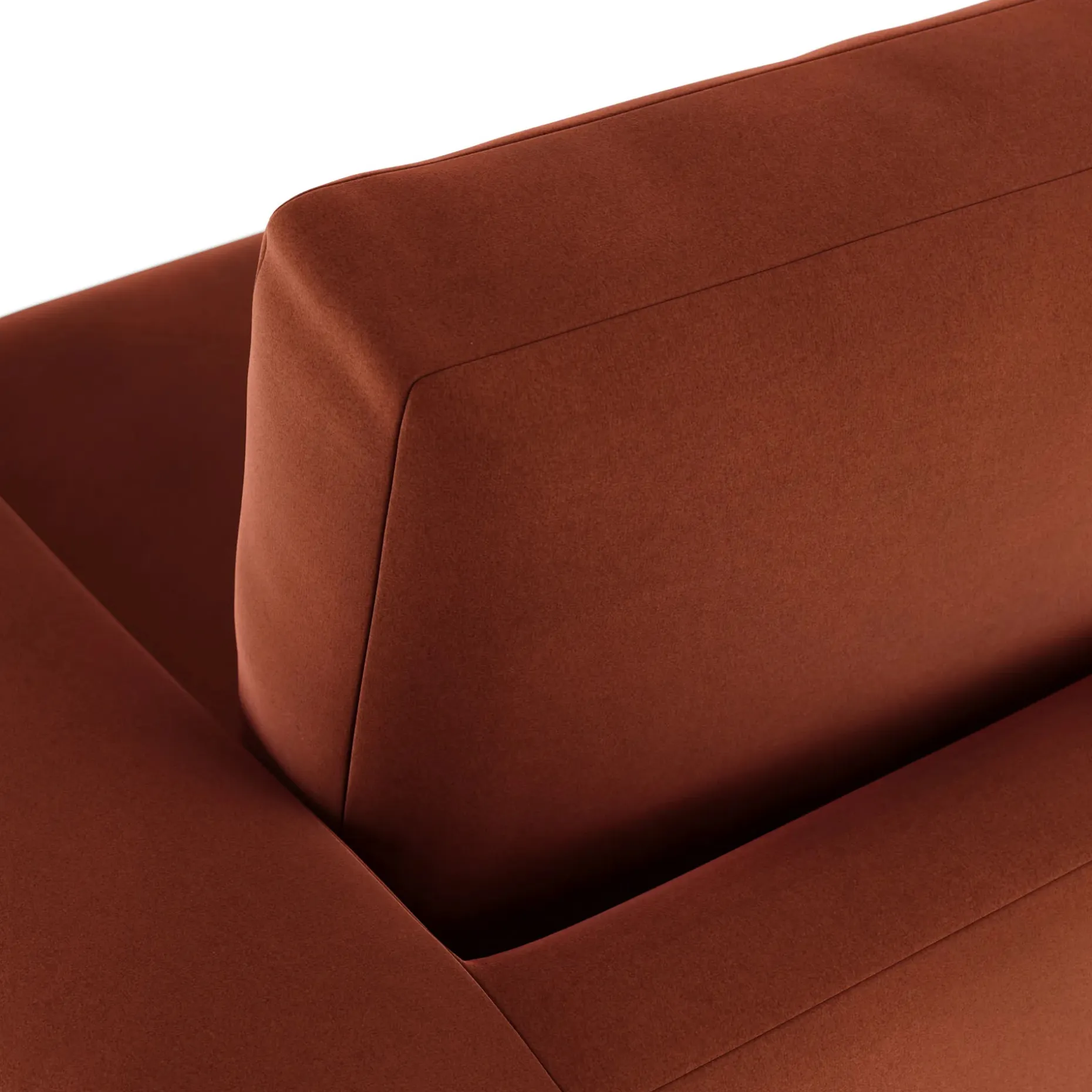 Riley 118" Velvet Left Storage Sleeper Sectional - Hale Rust