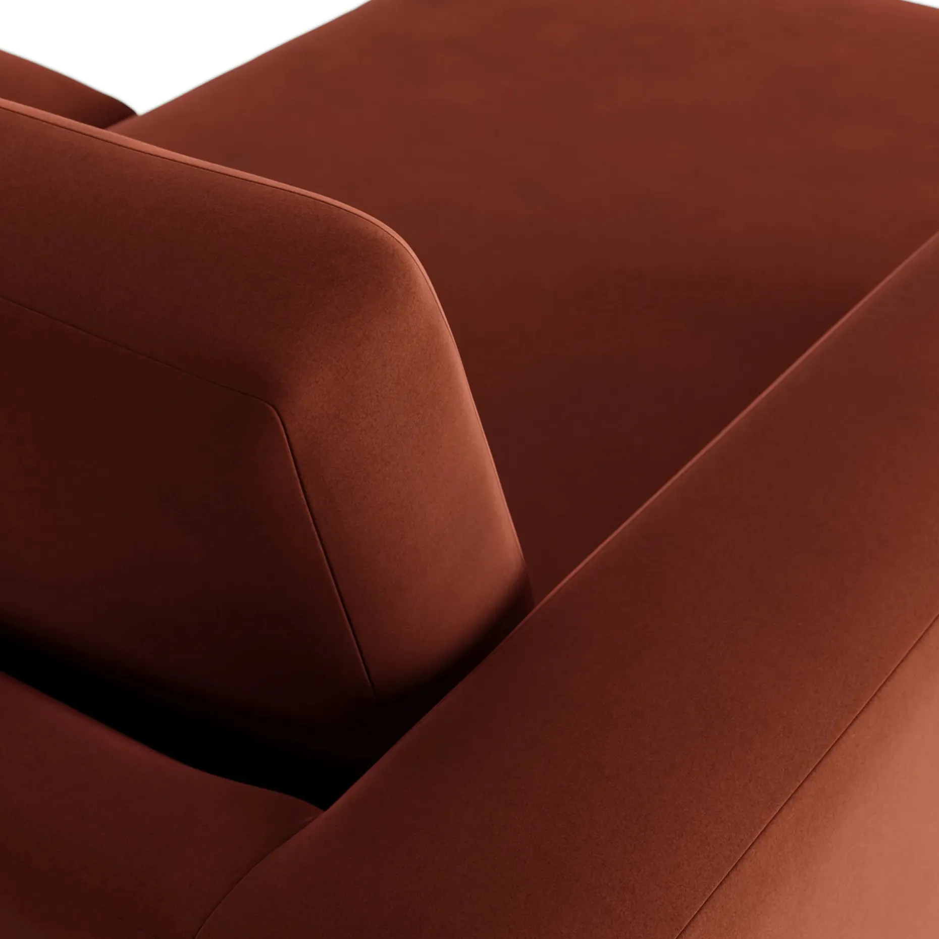 Riley 118" Velvet Left Storage Sleeper Sectional - Hale Rust