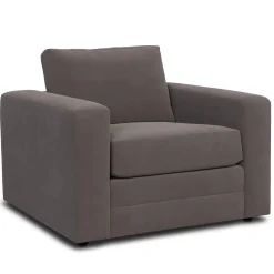 Riley 42" Velvet Lounge Chair - Hale Warm Gray