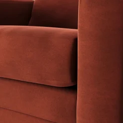 Riley 42" Velvet Lounge Chair - Hale Rust