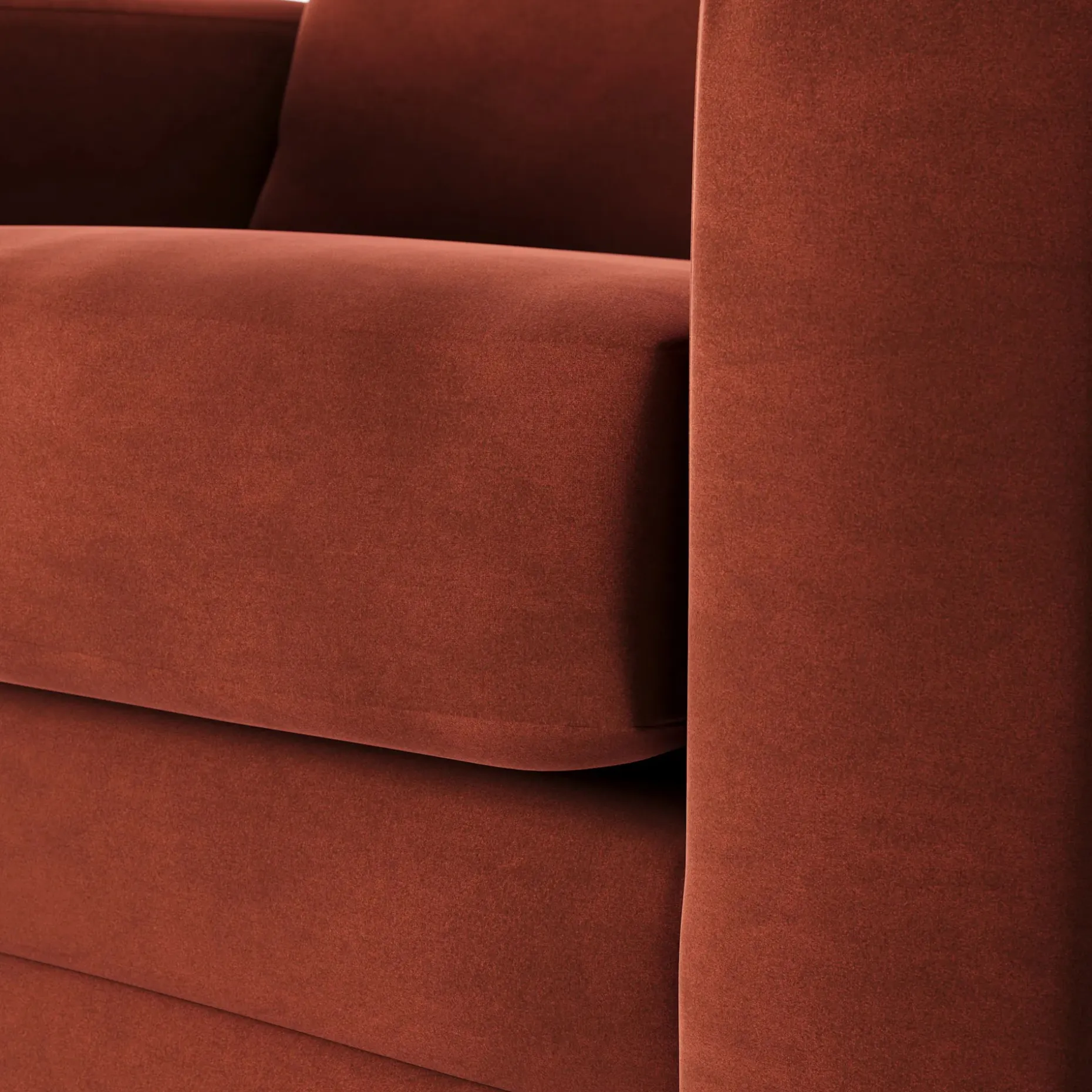 Riley 42" Velvet Lounge Chair - Hale Rust