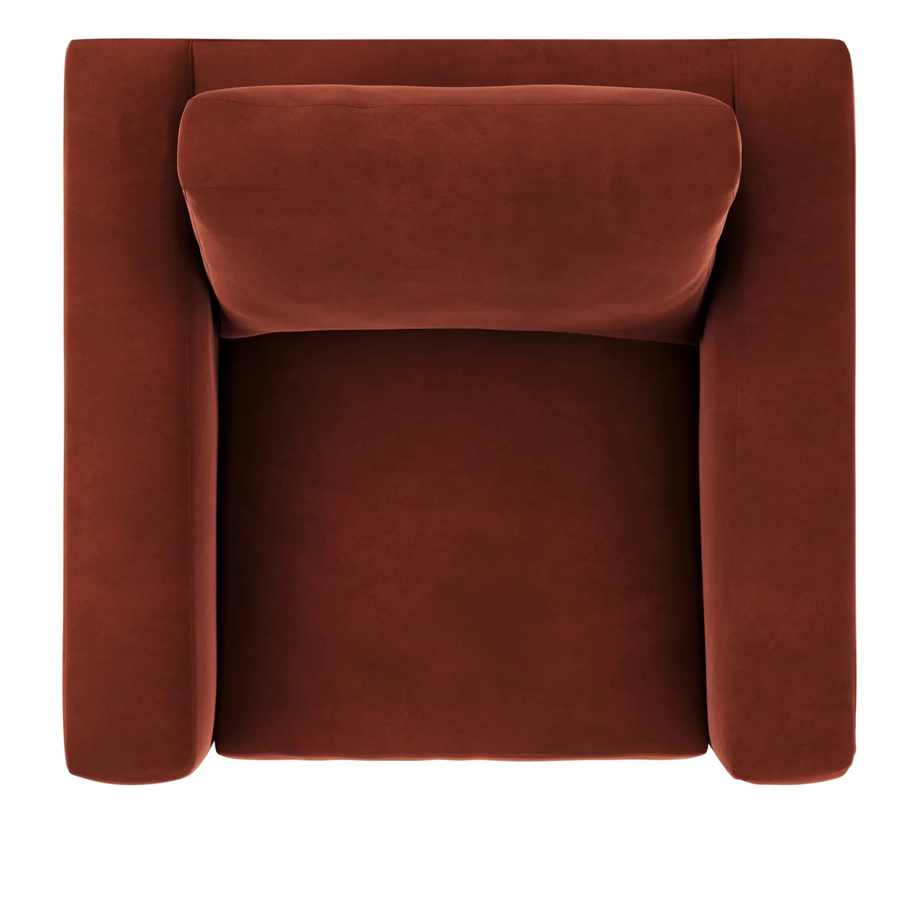 Riley 42" Velvet Lounge Chair - Hale Rust