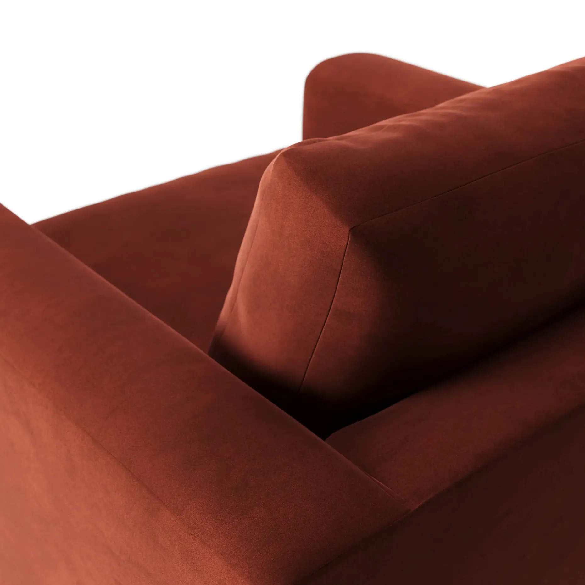 Riley 42" Velvet Lounge Chair - Hale Rust