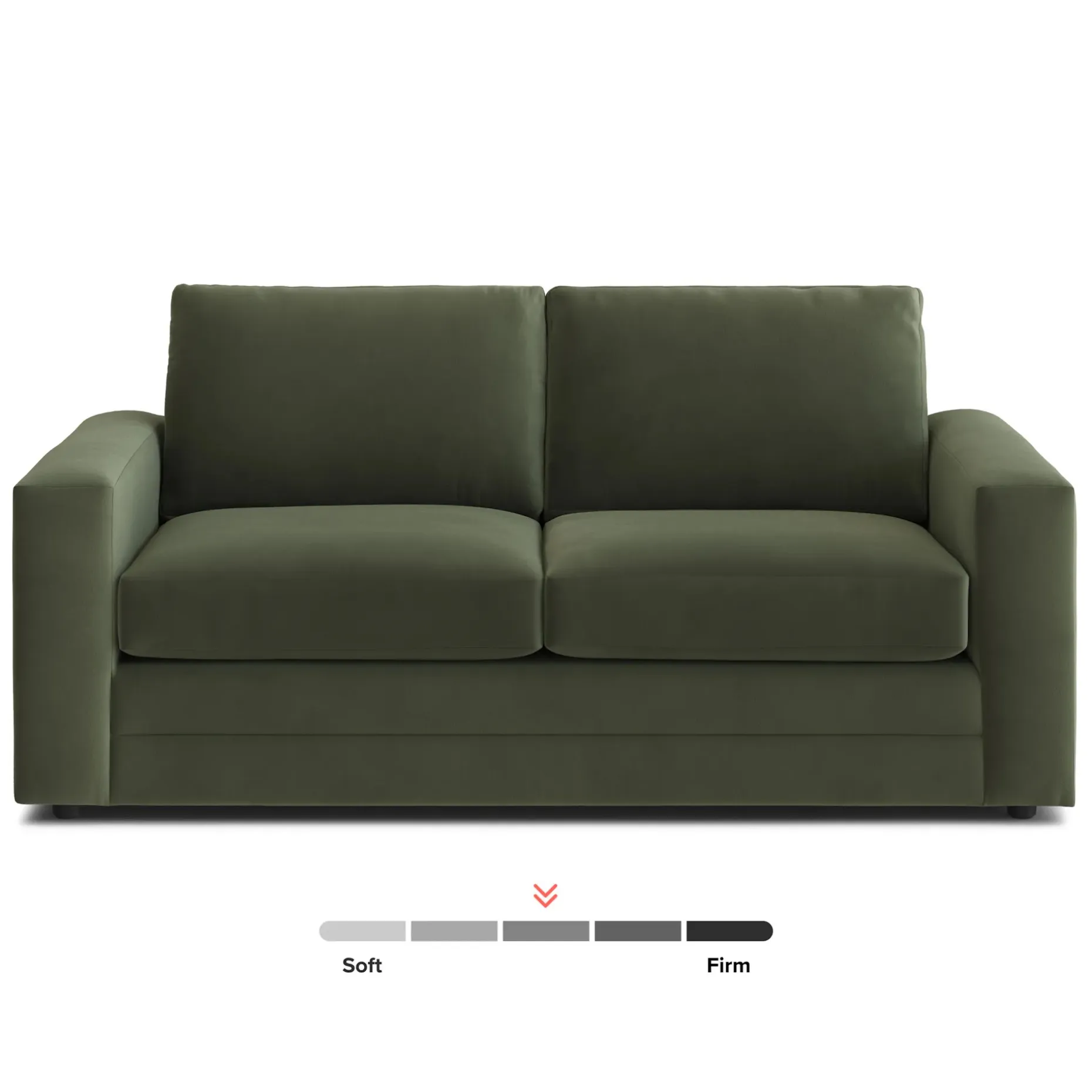 Riley 74" Velvet Loveseat - Hale Fir Green