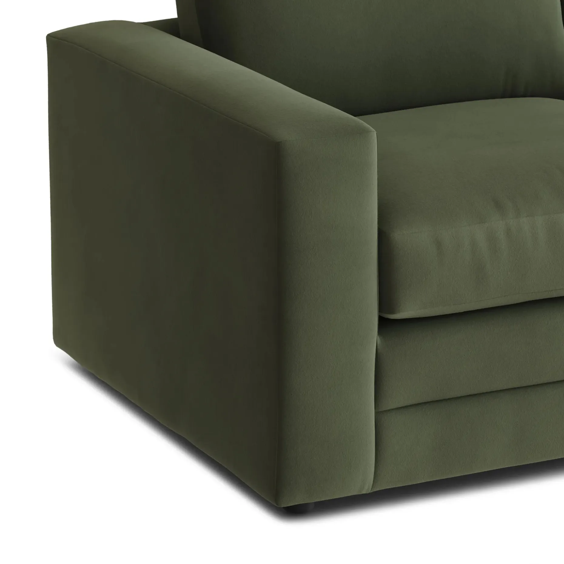 Riley 74" Velvet Loveseat - Hale Fir Green