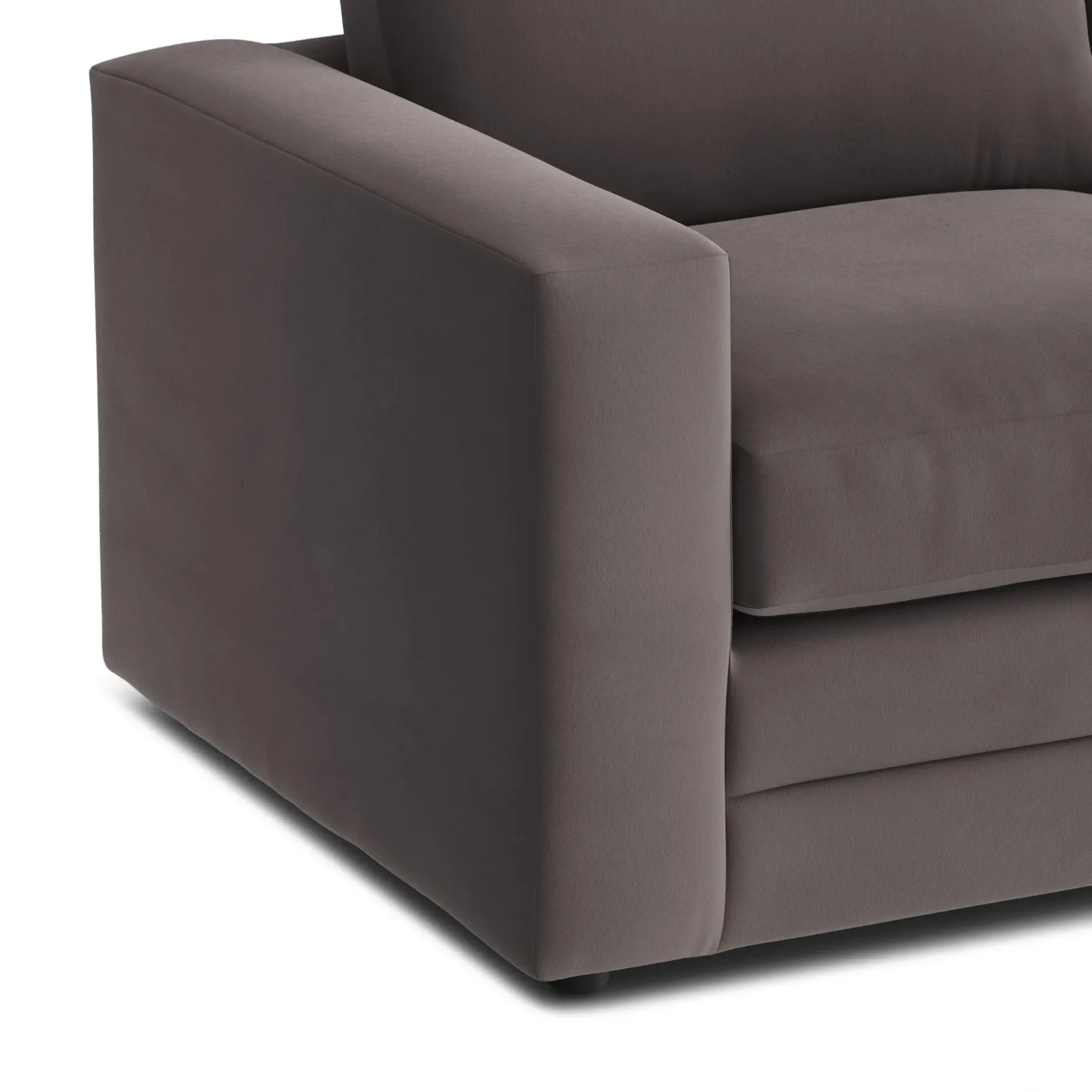 Riley 74" Velvet Loveseat - Hale Warm Gray