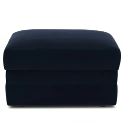 Riley 28" Velvet Ottoman - Hale Ink
