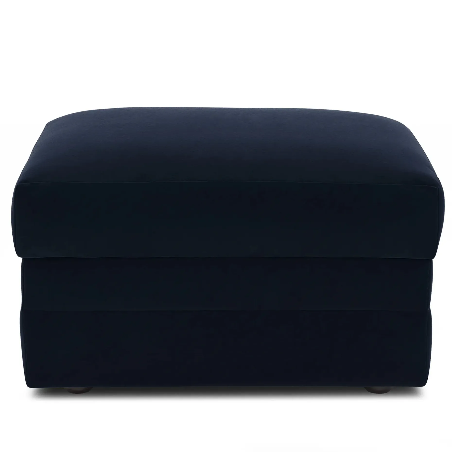 Riley 28" Velvet Ottoman - Hale Ink