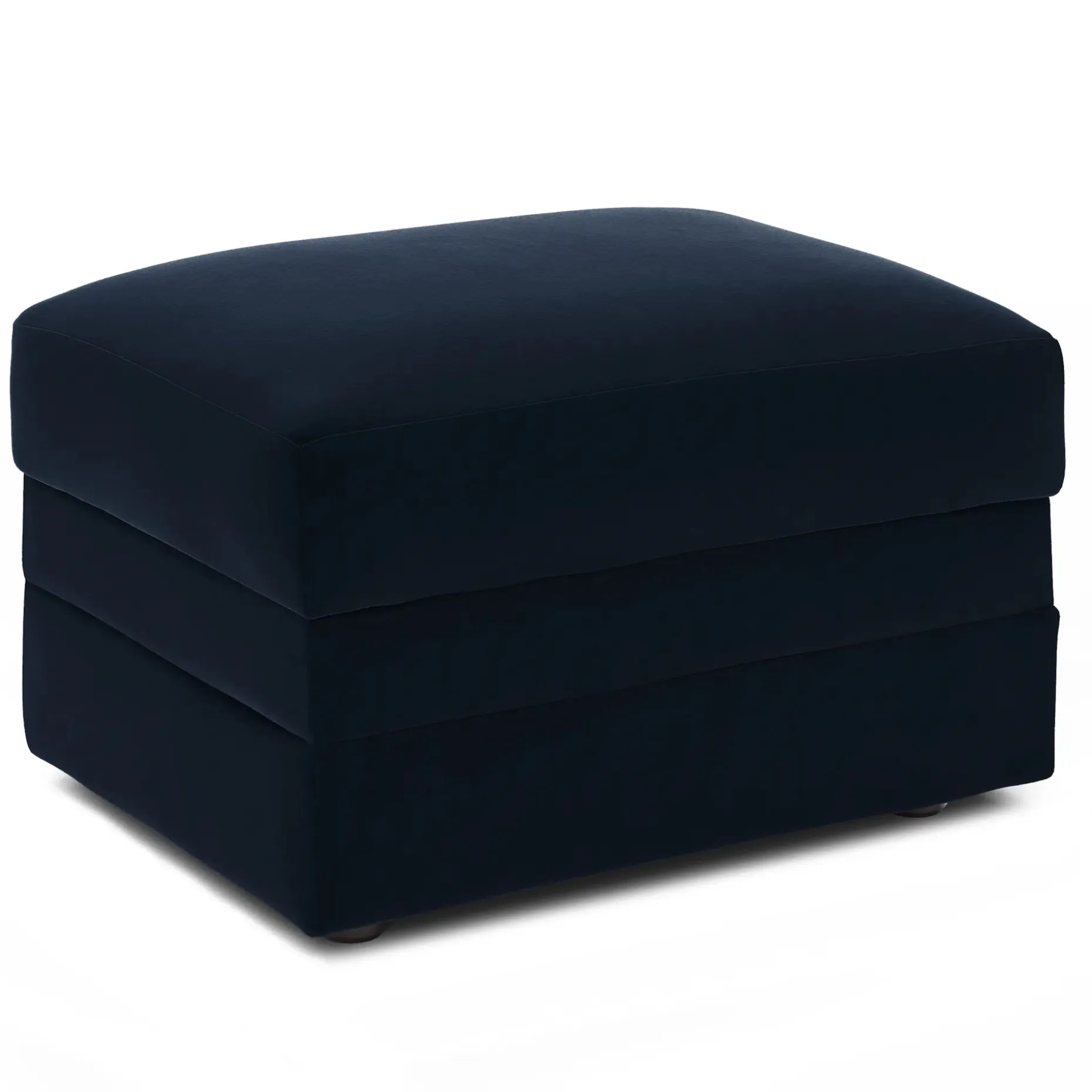 Riley 28" Velvet Ottoman - Hale Ink
