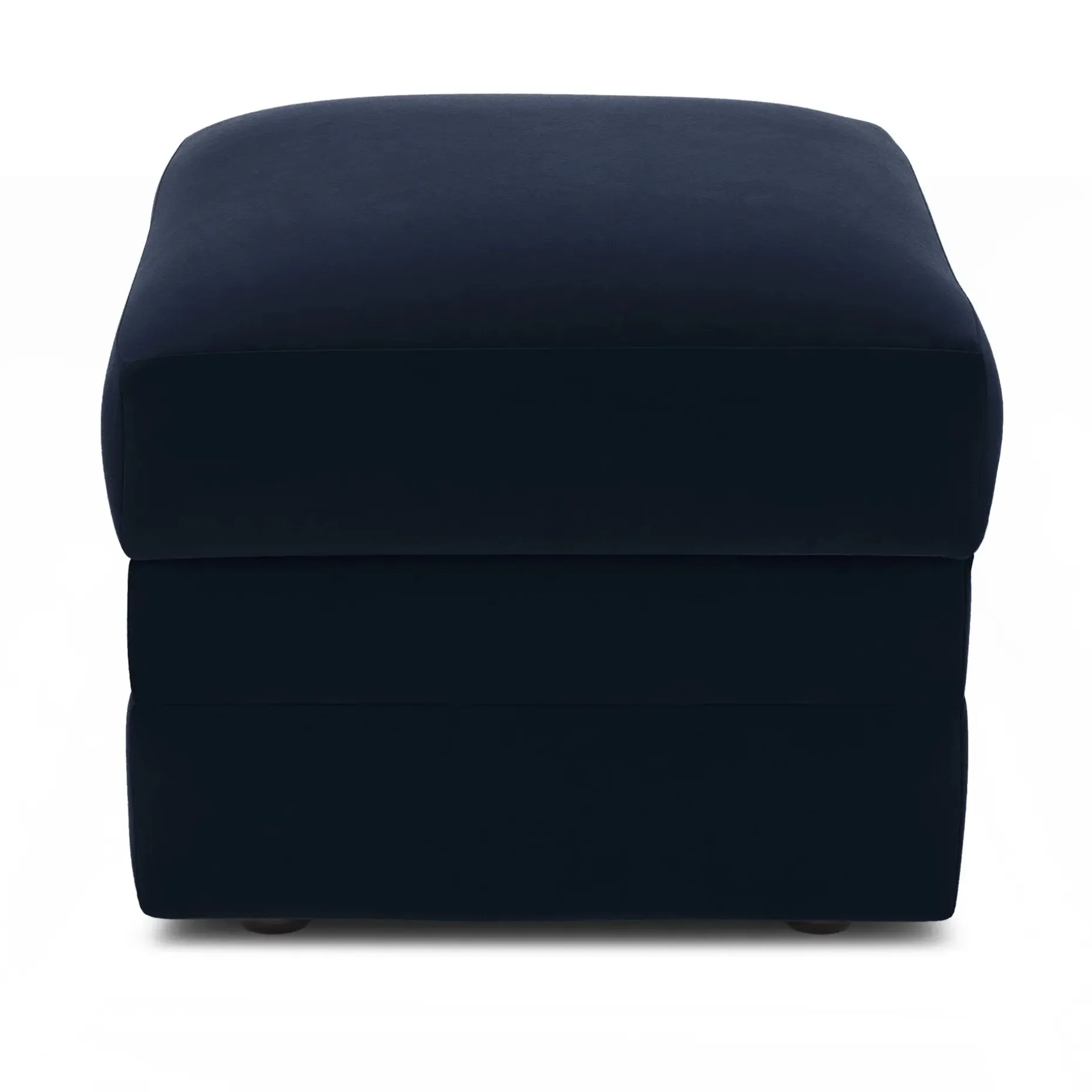 Riley 28" Velvet Ottoman - Hale Ink